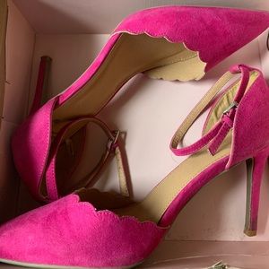 Barbie Pink Heels Closed Toe/Ankle Strap